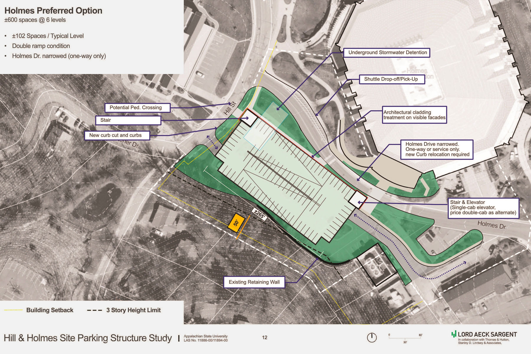 conceptual rendering of Holmes Drive Parking Deck